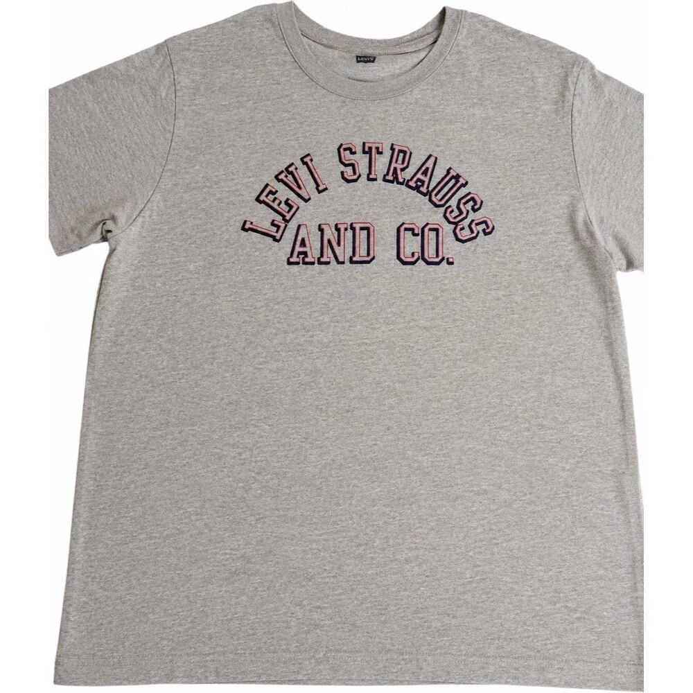 Levi’s Graphic Logo T-Shirt Mens XL Gray Levi Strauss & Co Casual Tee